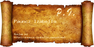 Pauncz Izabella névjegykártya